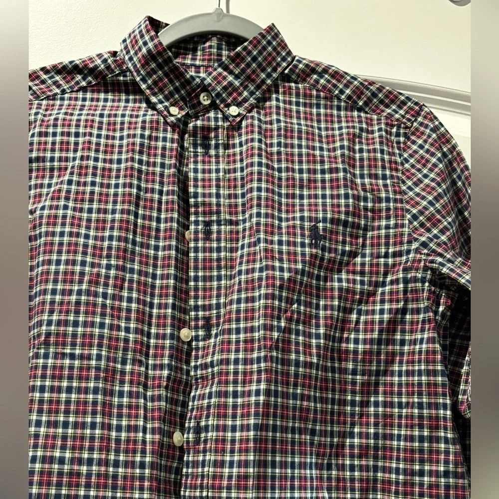 Ralph Lauren Boys Multicolor Checkered Button Down Dress Shirt Size 14-16/Large - Picture 2 of 4